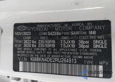 2024 Hyundai Ioniq 5 Sel из США, поврежденный, VIN KM8KN4DE2RU264913